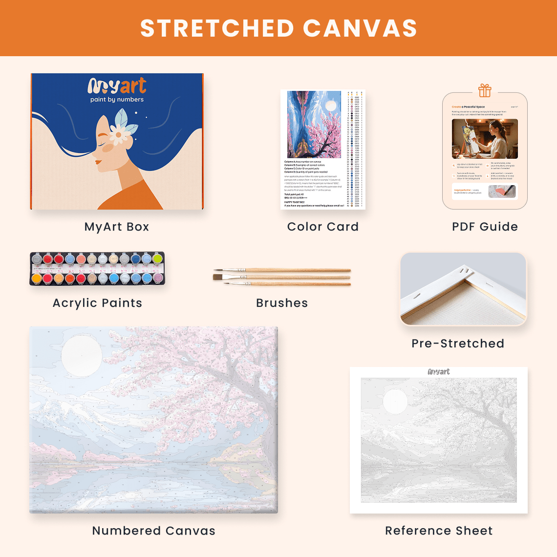 Paint by numbers - Moonlit Blossom - MyArt