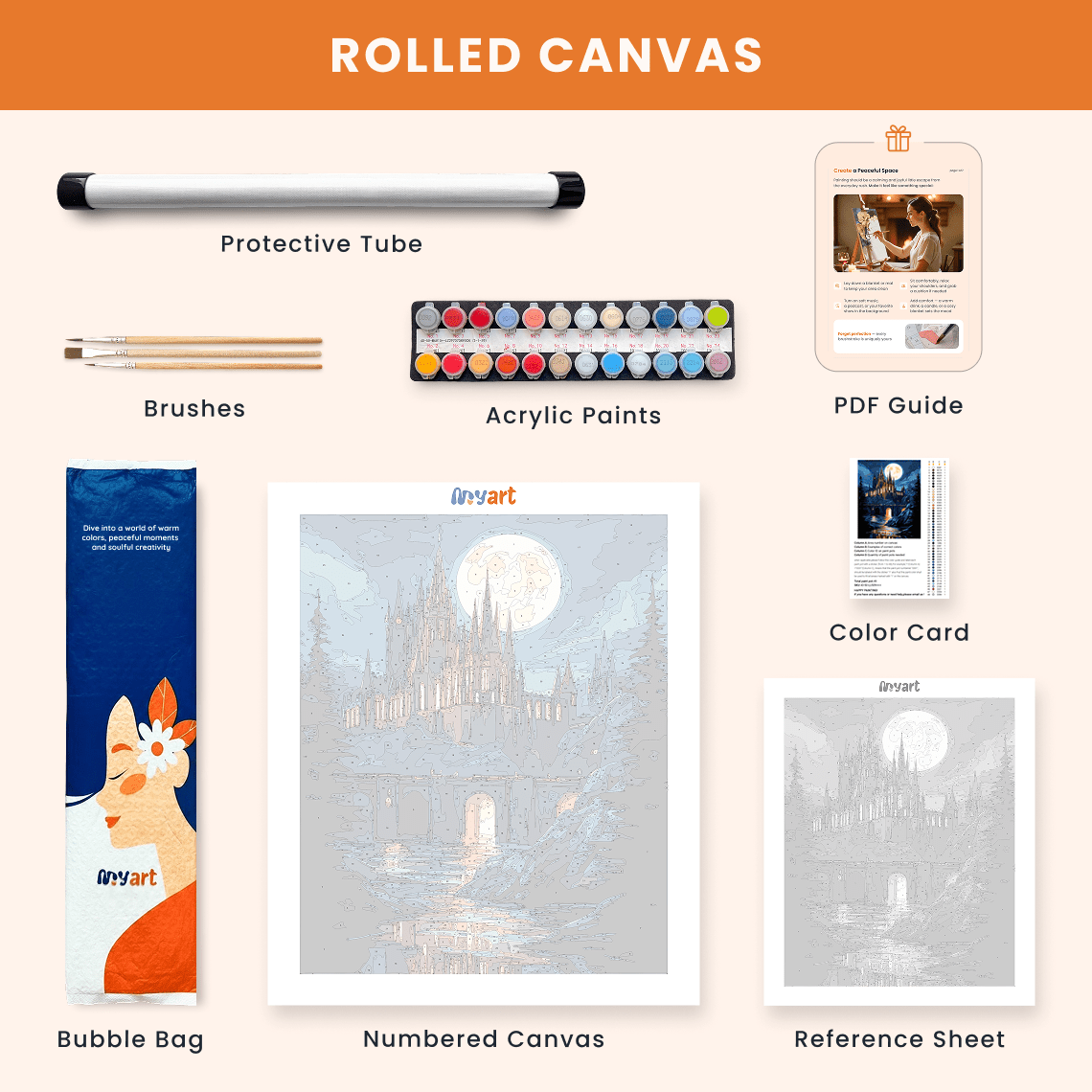 Paint by numbers - Moonlit Castle - MyArt