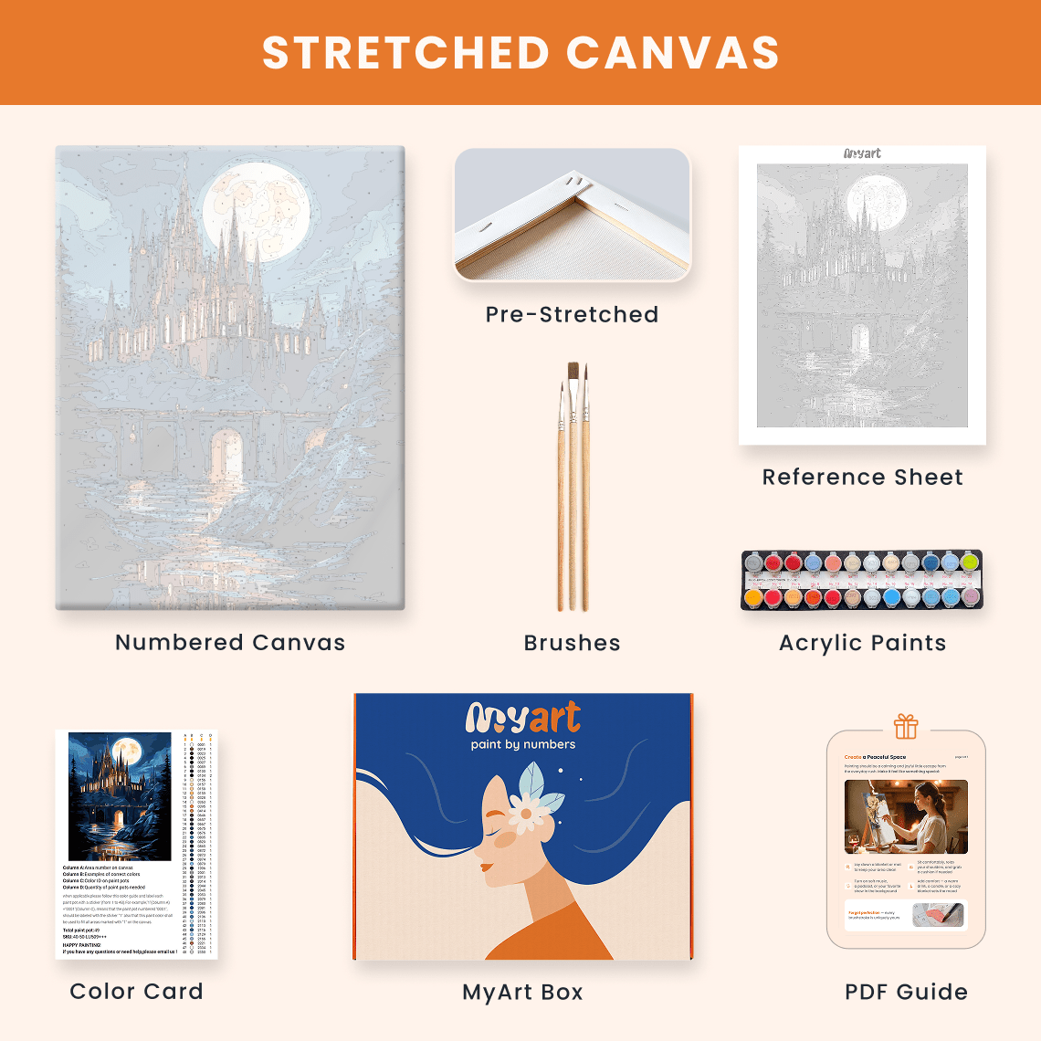 Paint by numbers - Moonlit Castle - MyArt