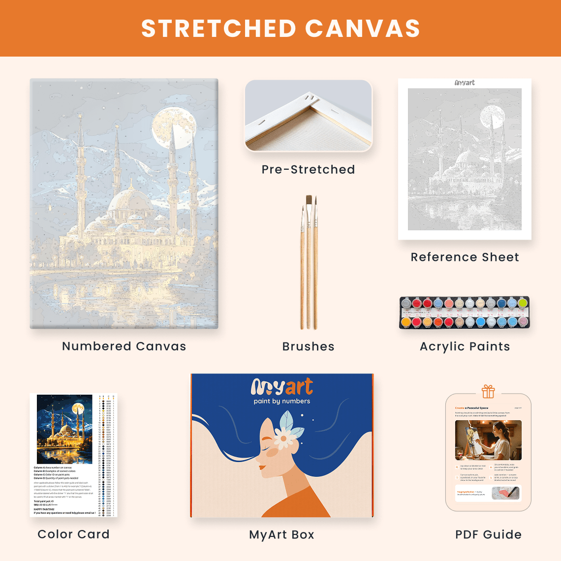 Paint by numbers - Moonlit Mosque - MyArt