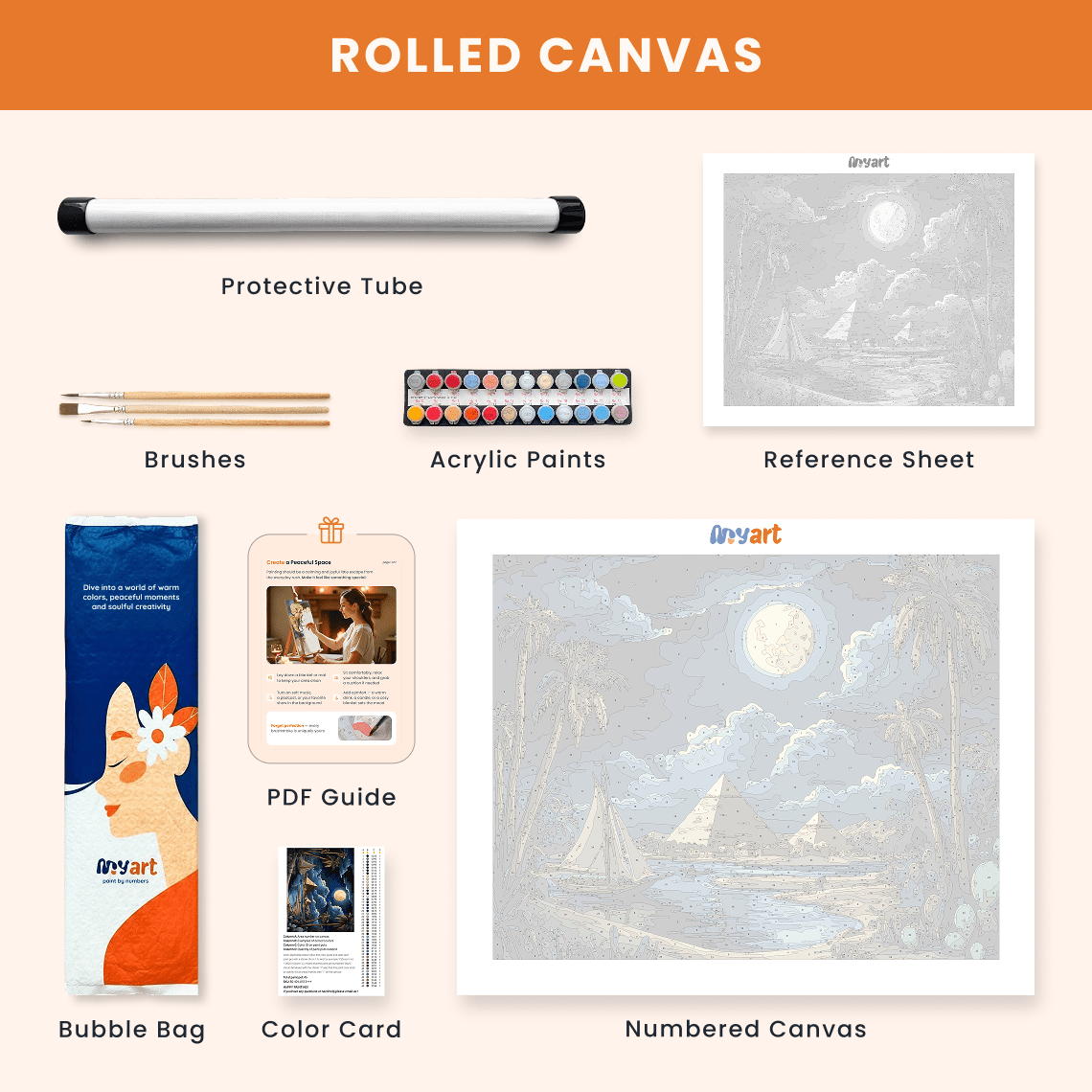 Paint by numbers - Moonlit Nile - MyArt