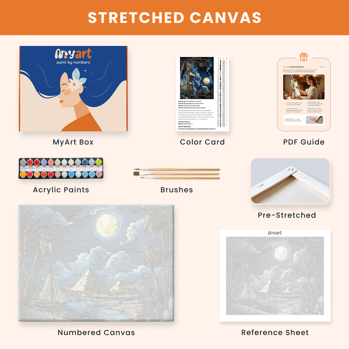 Paint by numbers - Moonlit Nile - MyArt