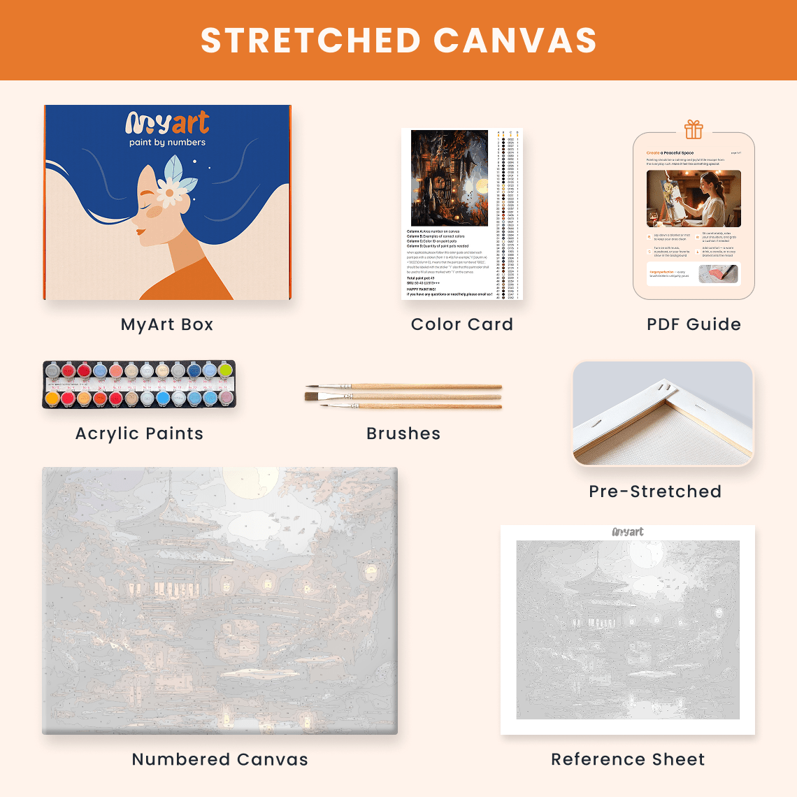 Paint by numbers - Moonlit Temple - MyArt