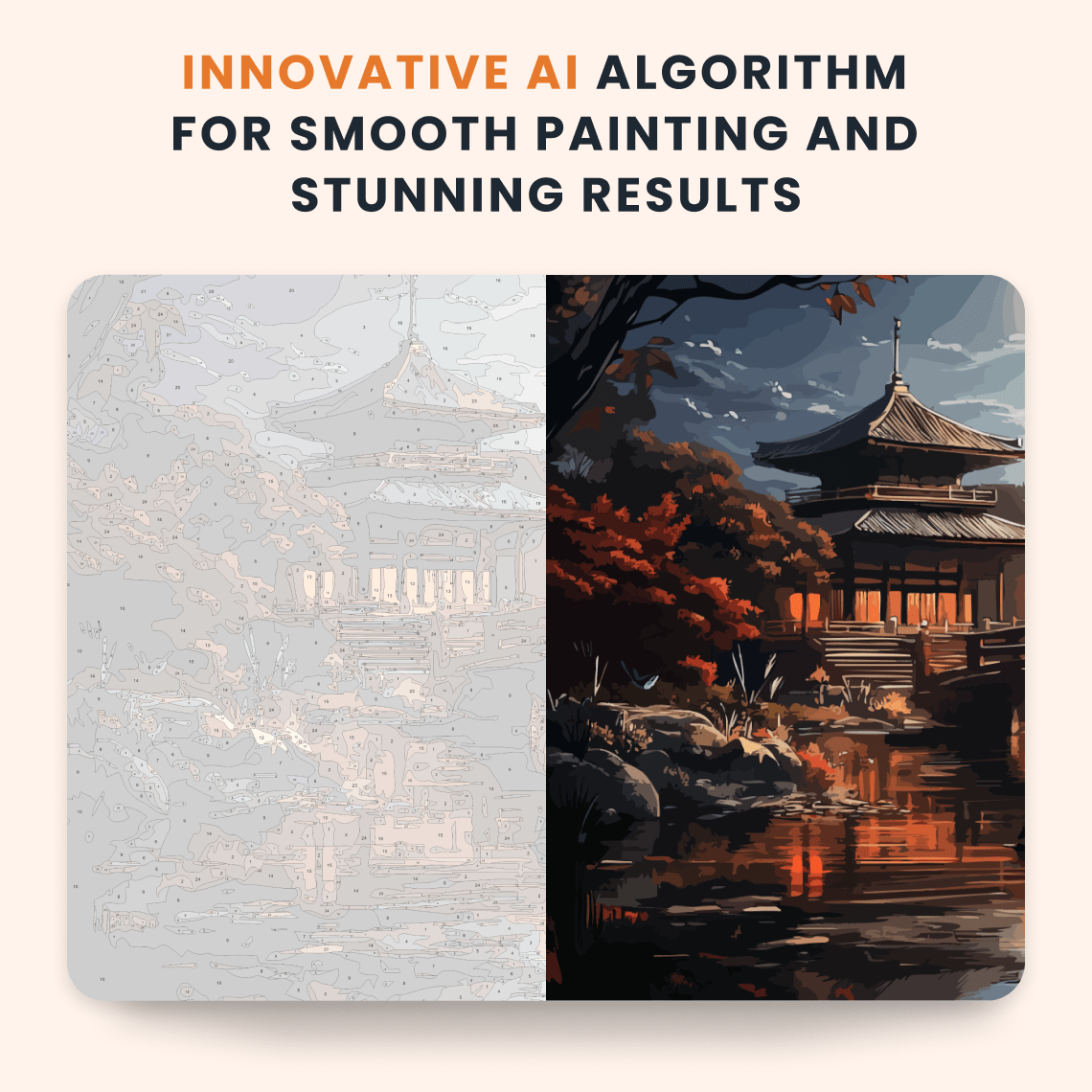 Paint by numbers - Moonlit Temple - MyArt