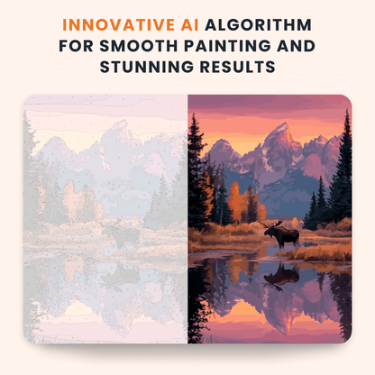 Paint by numbers - Moose Reflection - MyArt