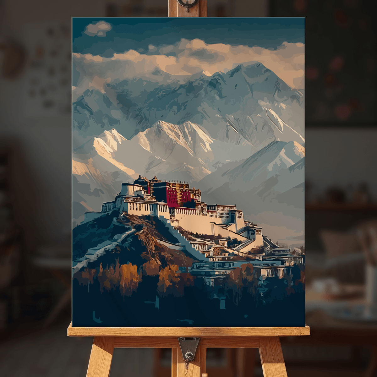 Paint by numbers - Mountain Monastery - MyArt