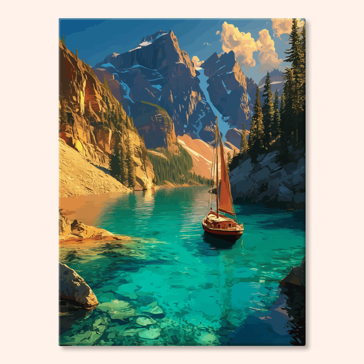 Paint by numbers - Mountain Sail - MyArt