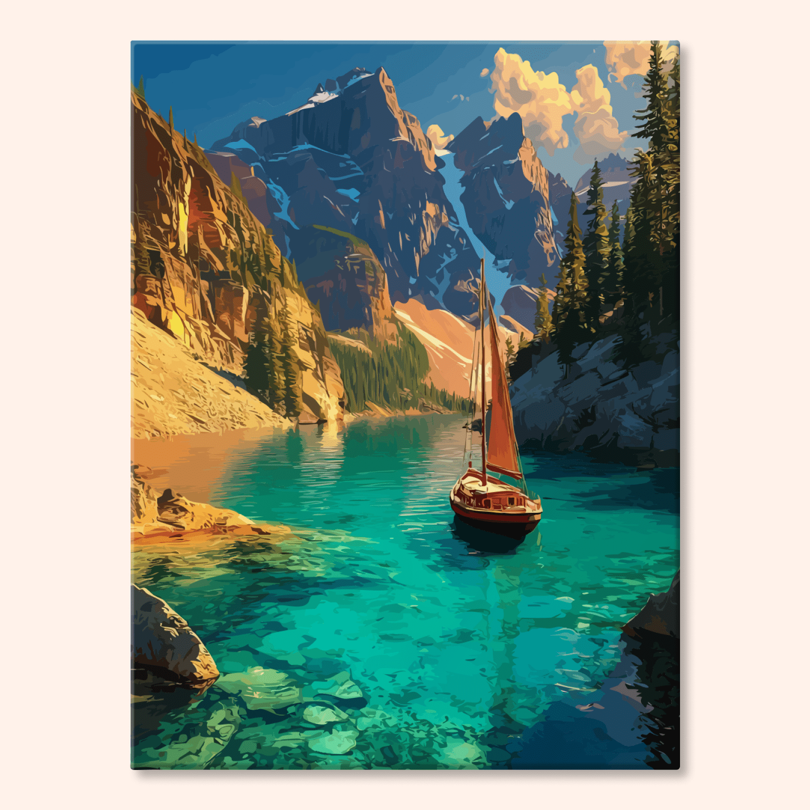 Paint by numbers - Mountain Sail - MyArt