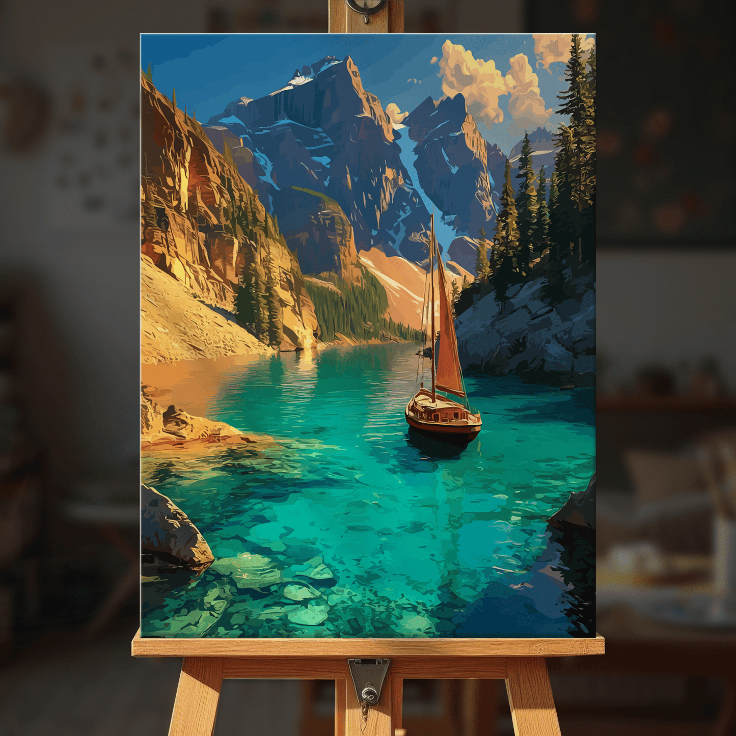 Paint by numbers - Mountain Sail - MyArt