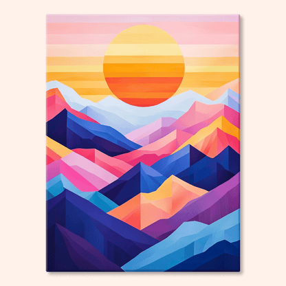 Paint by numbers - Mountain Sunrise - MyArt