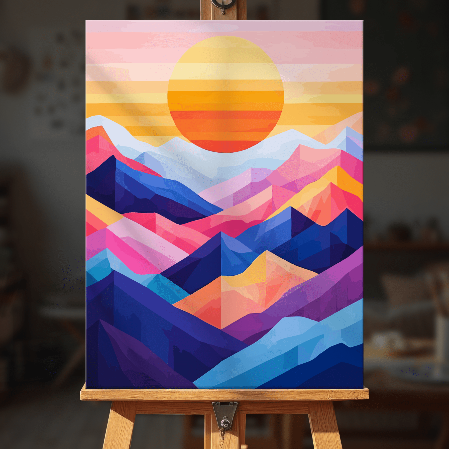 Paint by numbers - Mountain Sunrise - MyArt