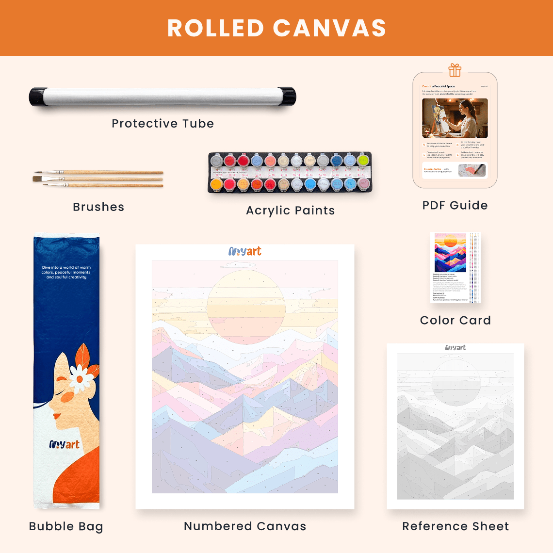 Paint by numbers - Mountain Sunrise - MyArt