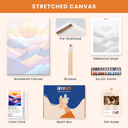 Paint by numbers - Mountain Sunrise - MyArt