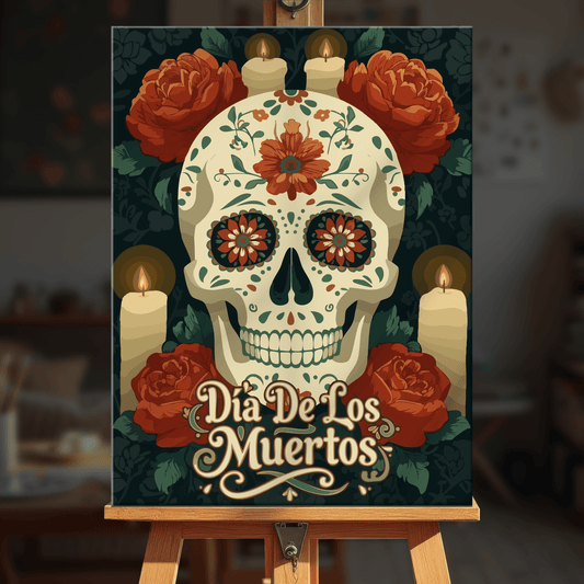 Paint by numbers - Muertos Skull - MyArt