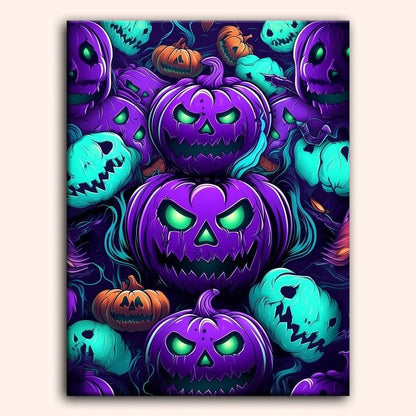 Paint by numbers - Neon Pumpkins - MyArt