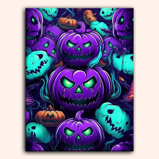 Paint by numbers - Neon Pumpkins - MyArt