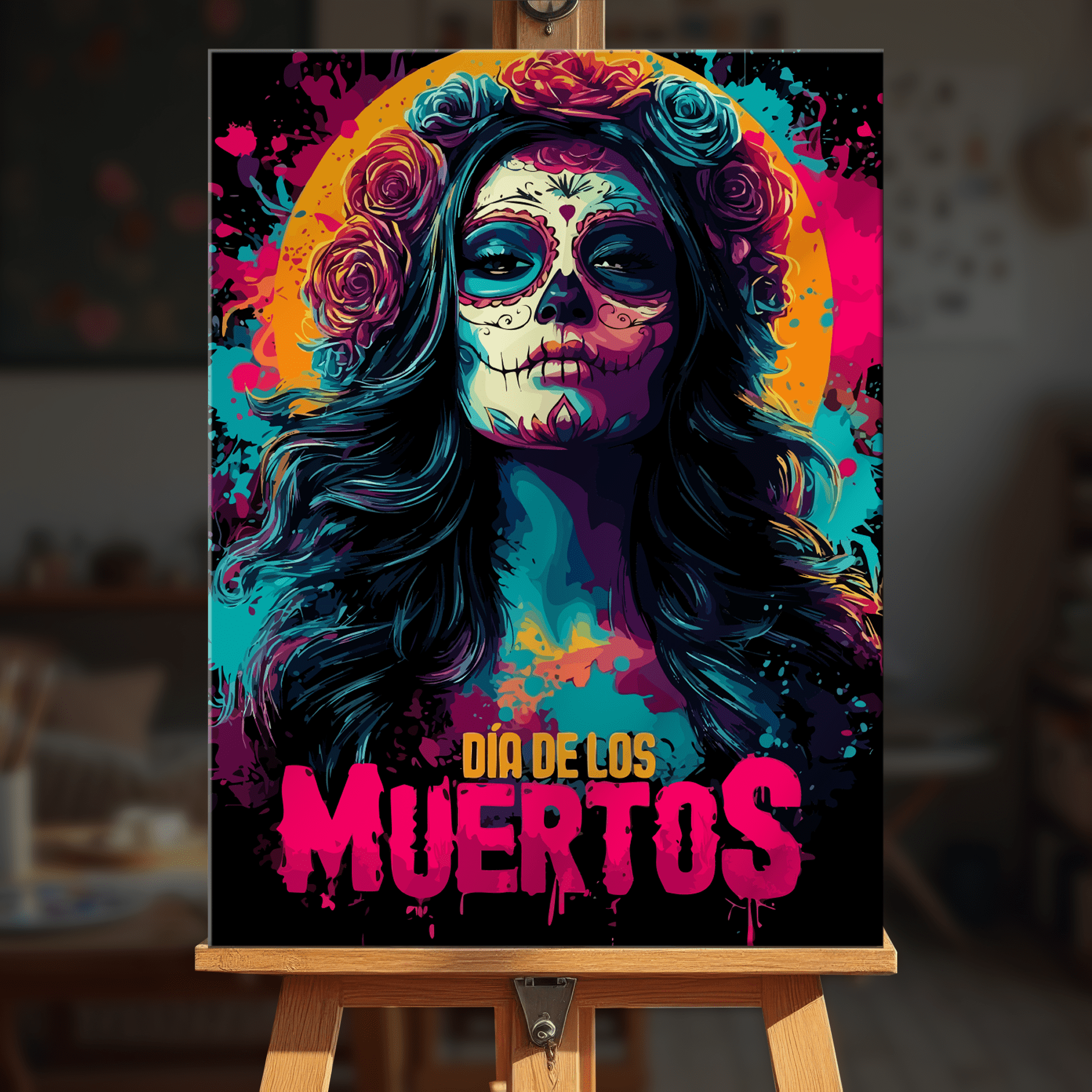 Paint by numbers - Neon Catrina - MyArt