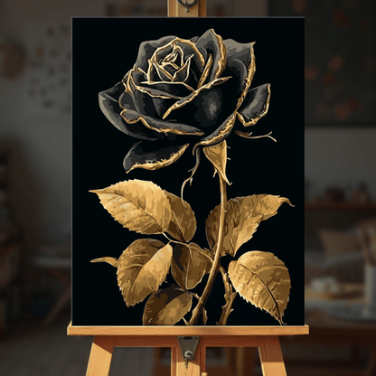 Paint by numbers - Noir Bloom - MyArt