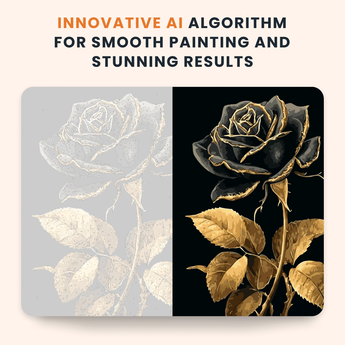 Paint by numbers - Noir Bloom - MyArt