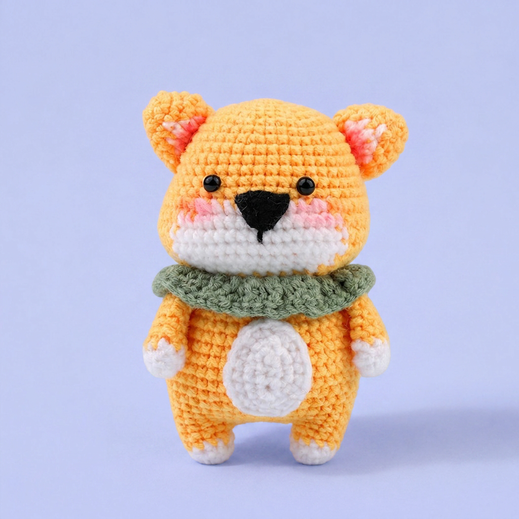 Orange Cat with Scarf