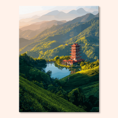 Paint by numbers - Pagoda Valley - MyArt