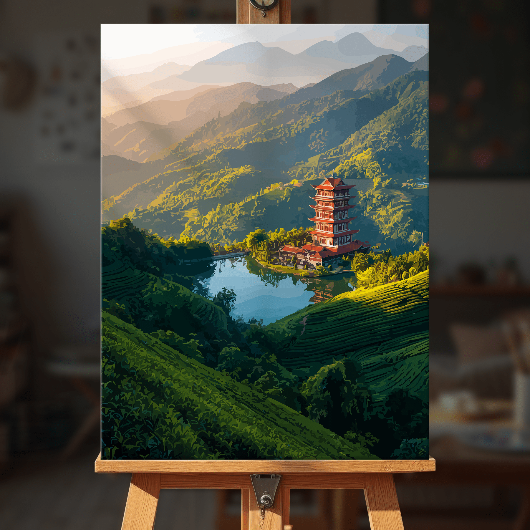 Paint by numbers - Pagoda Valley - MyArt