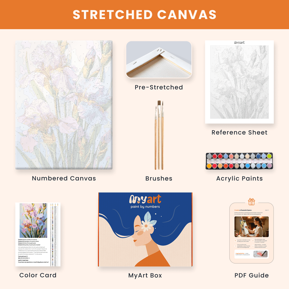 Paint by numbers - Pastel Iris - MyArt