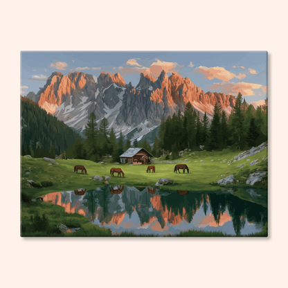 Paint by numbers - Pasture Peaks - MyArt