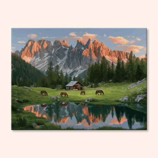 Paint by numbers - Pasture Peaks - MyArt