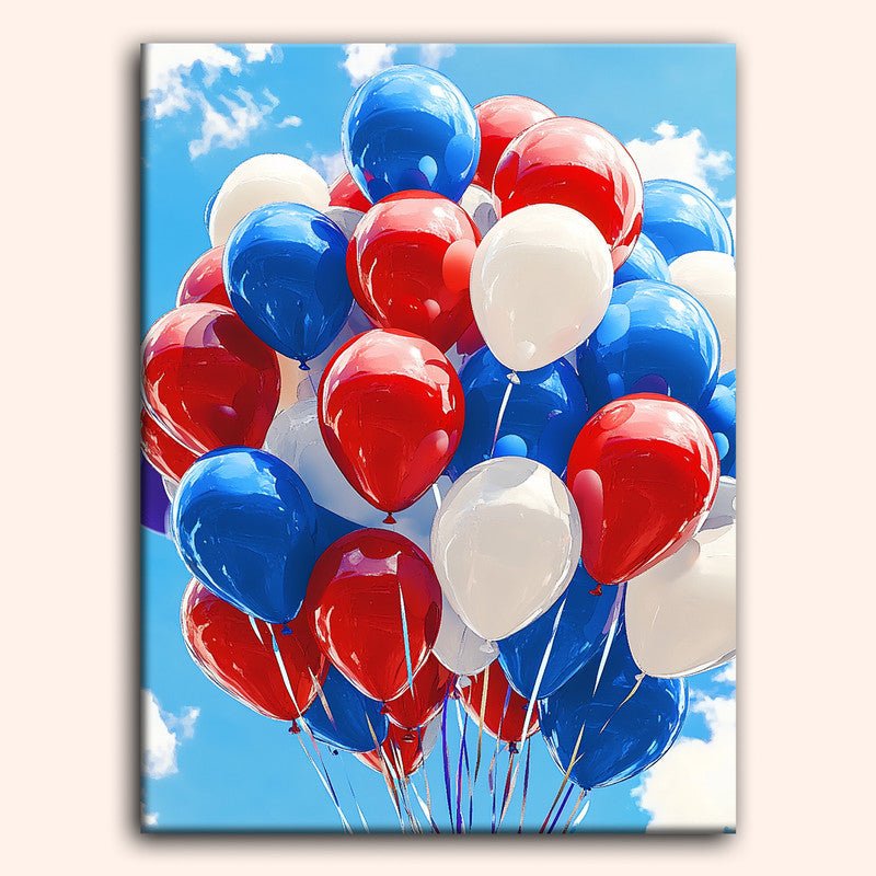 Paint by numbers - Patriotic Balloons - MyArt