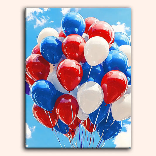 Paint by numbers - Patriotic Balloons - MyArt