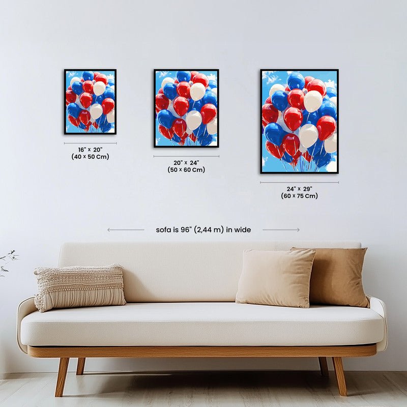Paint by numbers - Patriotic Balloons - MyArt