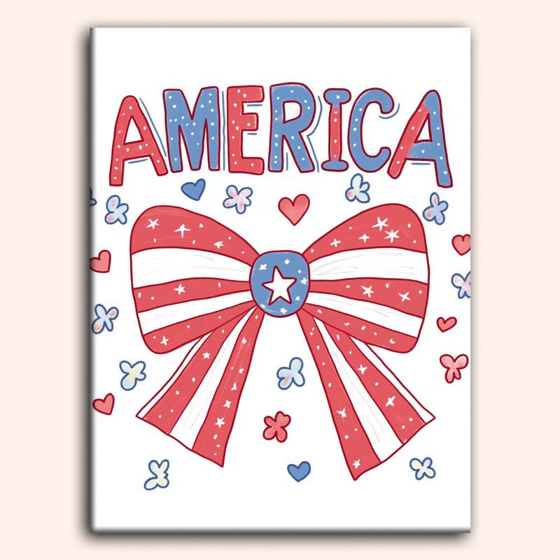 Paint by numbers - Patriotic Bow - MyArt
