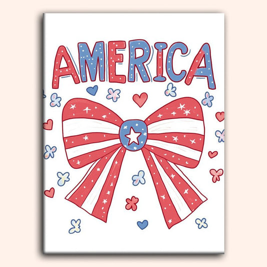 Paint by numbers - Patriotic Bow - MyArt
