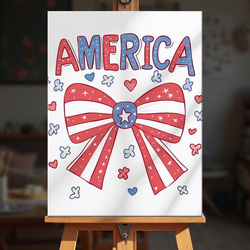 Paint by numbers - Patriotic Bow - MyArt