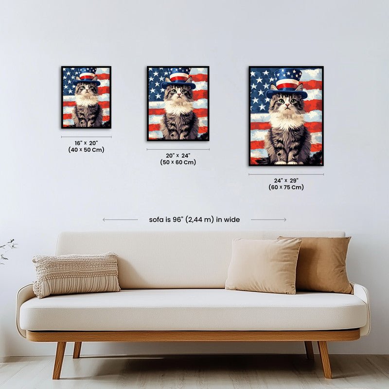Paint by numbers - Patriotic Cat - MyArt