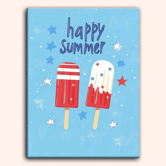 Paint by numbers - Patriotic Popsicles - MyArt