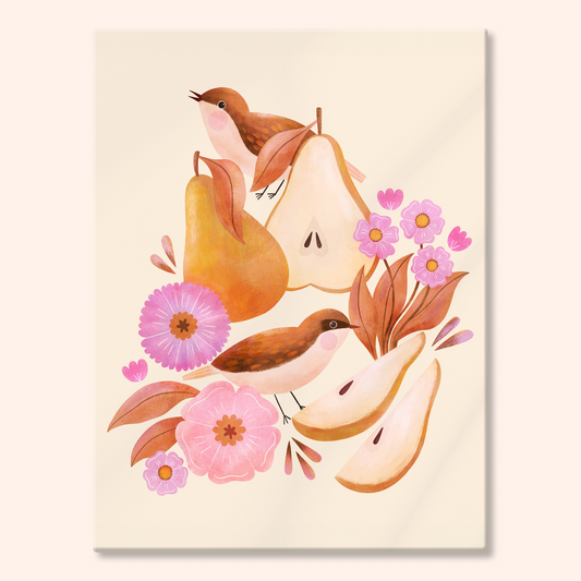 Pear and Birds