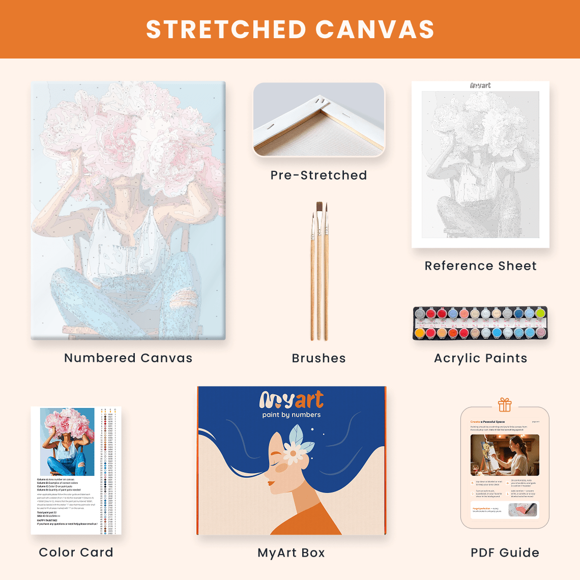 Paint by numbers - Peony Mirage - MyArt