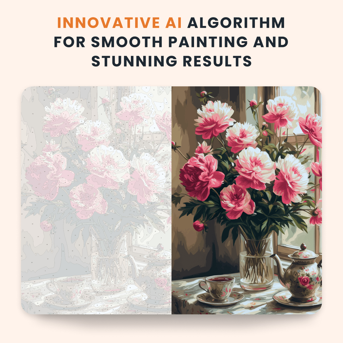 Paint by numbers - Peony Tea - MyArt