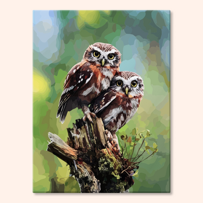 Perched Owls