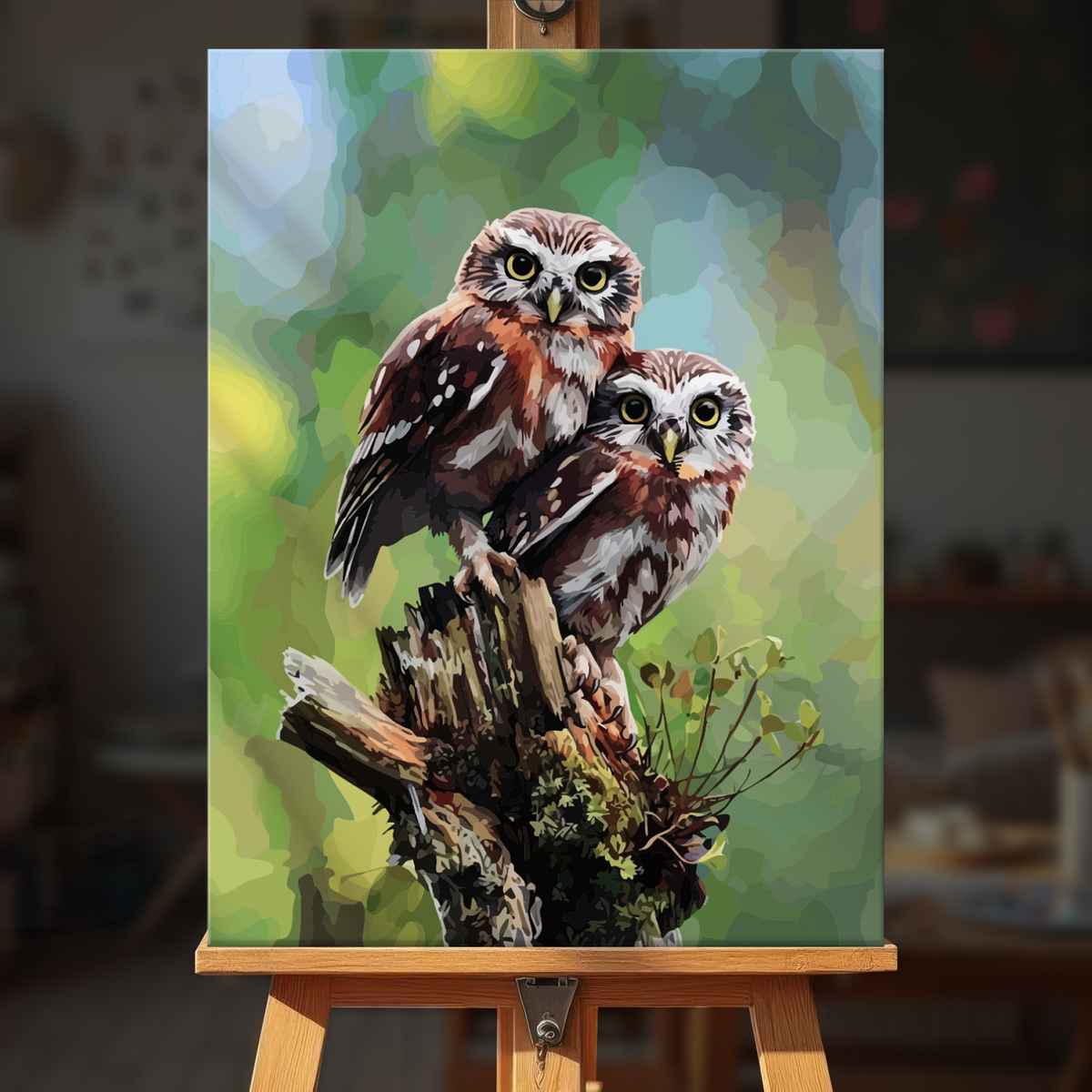 Perched Owls
