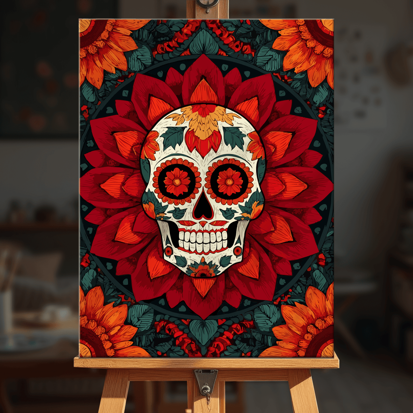 Paint by numbers - Petal Skull - MyArt