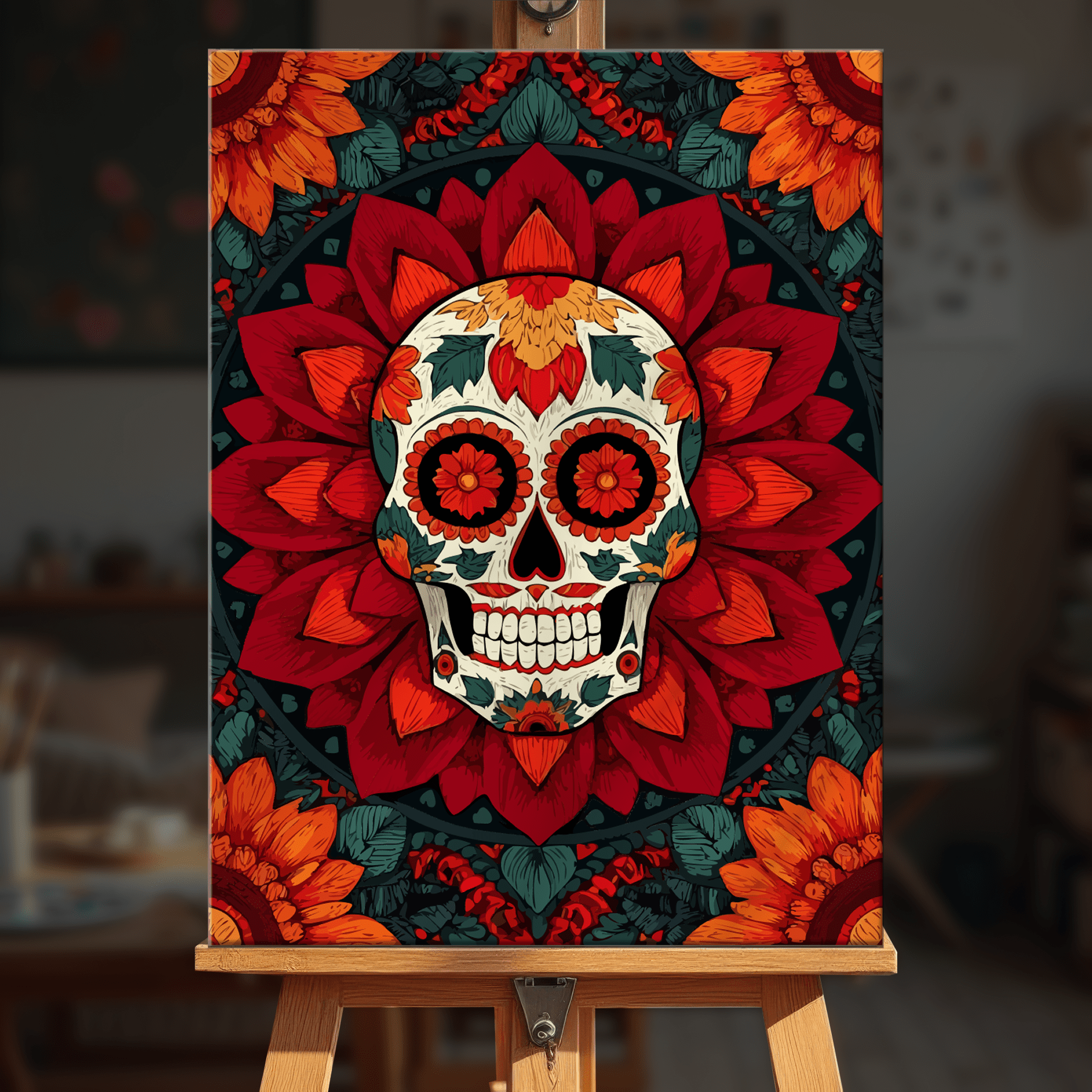 Paint by numbers - Petal Skull - MyArt