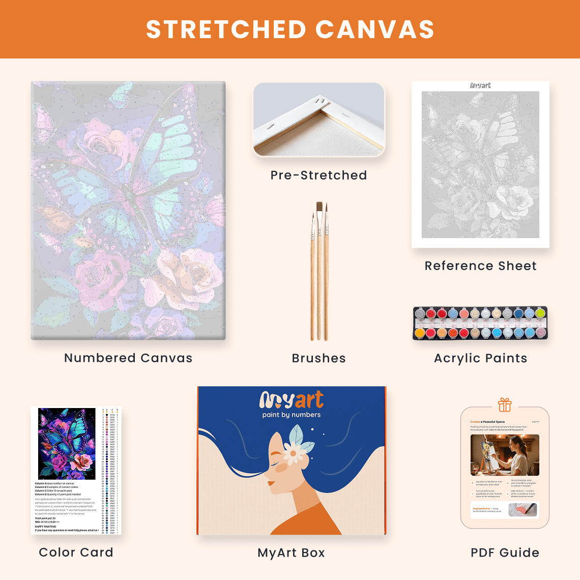 Paint by numbers - Petal Wings - MyArt