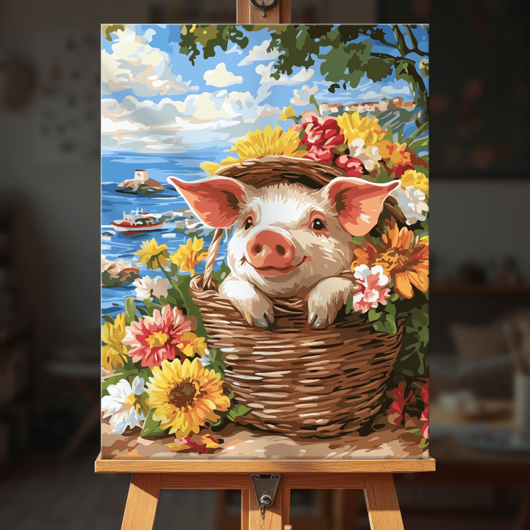 Paint by numbers - Piglet Riviera - MyArt