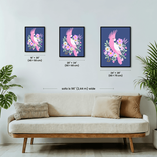 Paint by numbers - Pink Cockatoo Blossom - MyArt