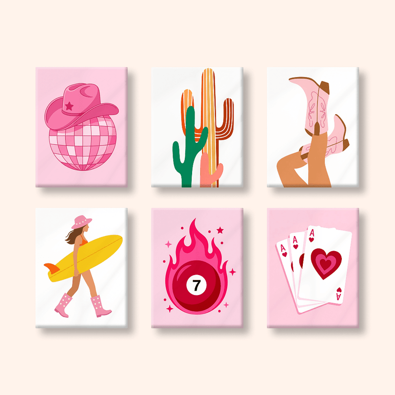 Paint by numbers - Pink Icons - MyArt