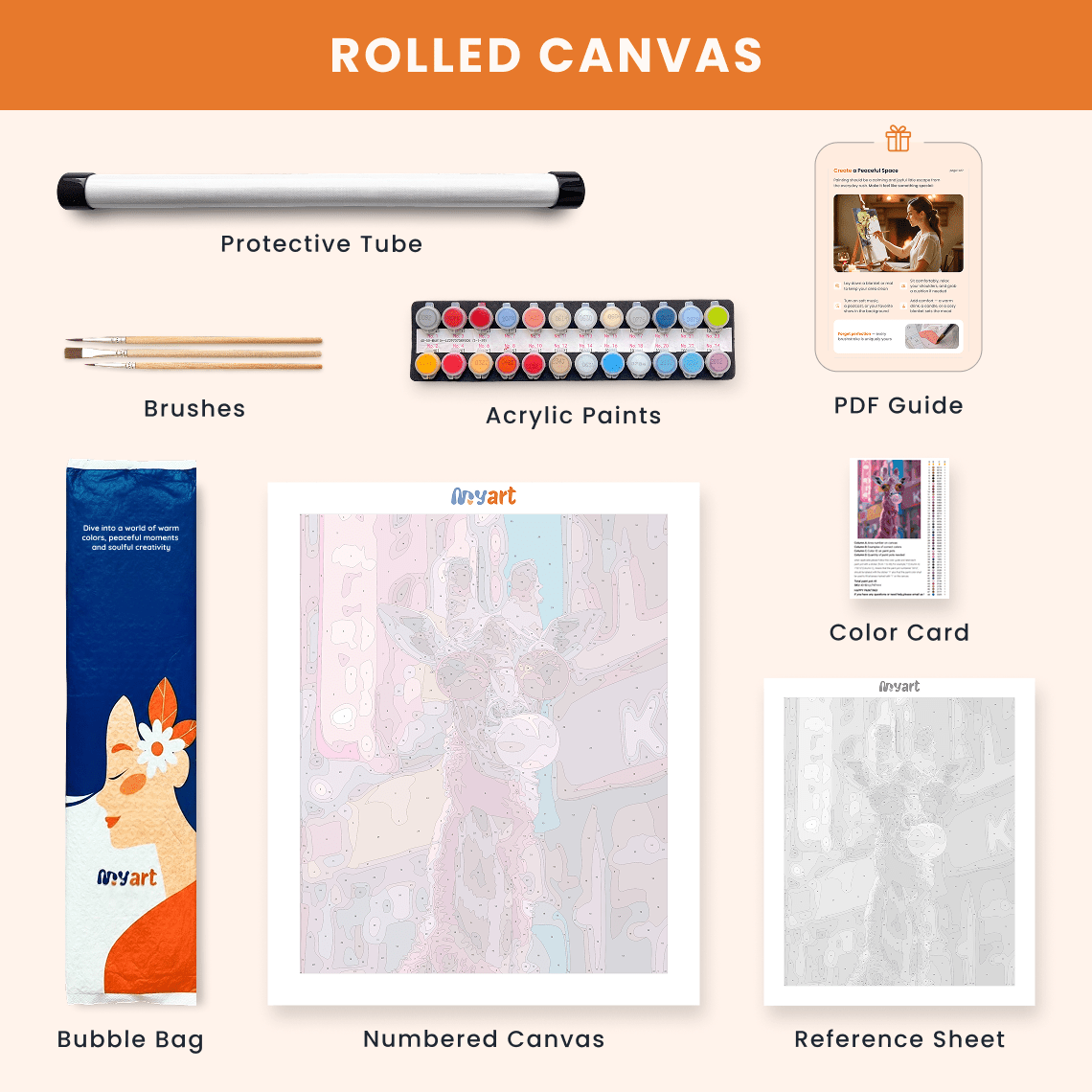 Paint by numbers - Pink Rebel - MyArt