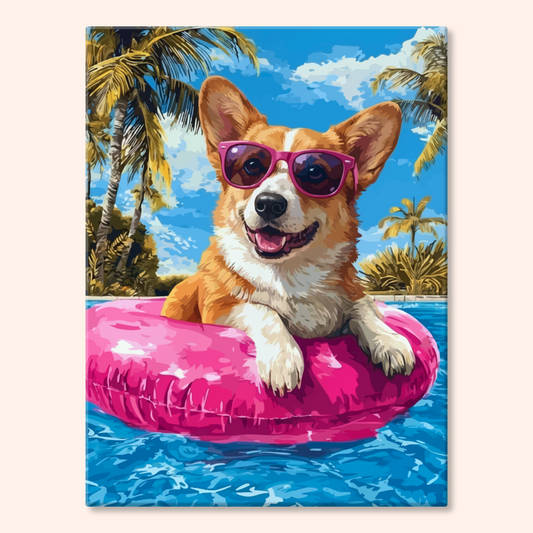 Pool Corgi